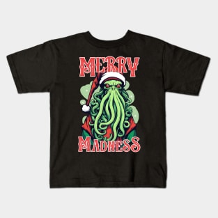 Cthulhu Santa's Merry Madness Gaze Kids T-Shirt